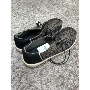 Arizona Leopard Print Loafers Memory Foam Slip On Shoes Dark Gray 8.5M‎